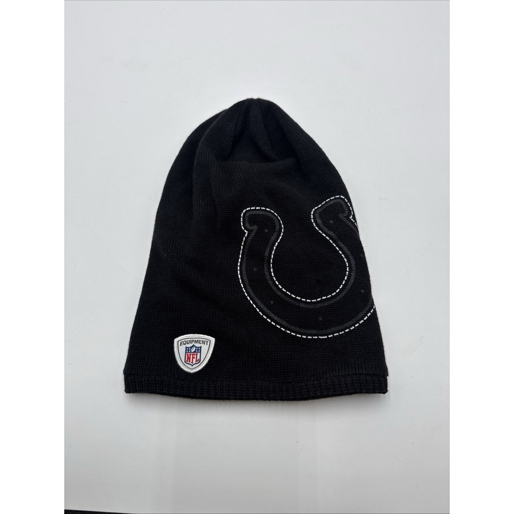 Indianapolis Colts NFL Reebok On Field Winter Hat Long Beanie Cap Fleece Lined